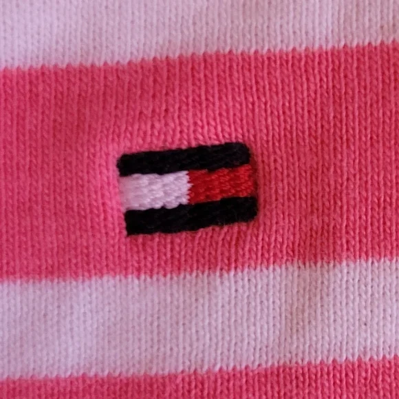 tommy hilfiger y2k pink striped womens top - Picture 2 of 3